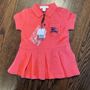 Burberry pink polo dress (6M, tags attached)